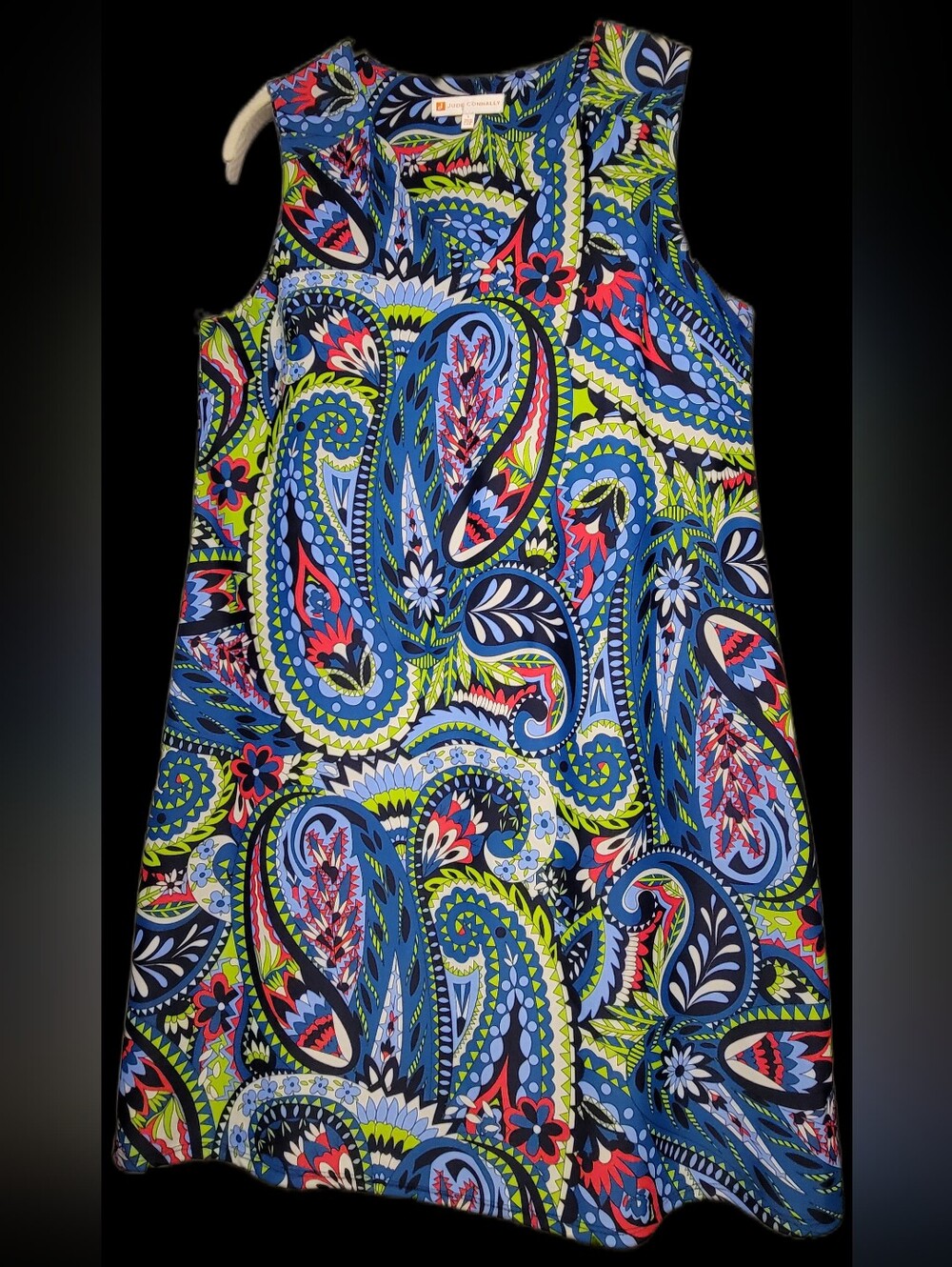 Groovy! Jude Connally Multicolor DRESS - Blue, Green, Black, Pink, White